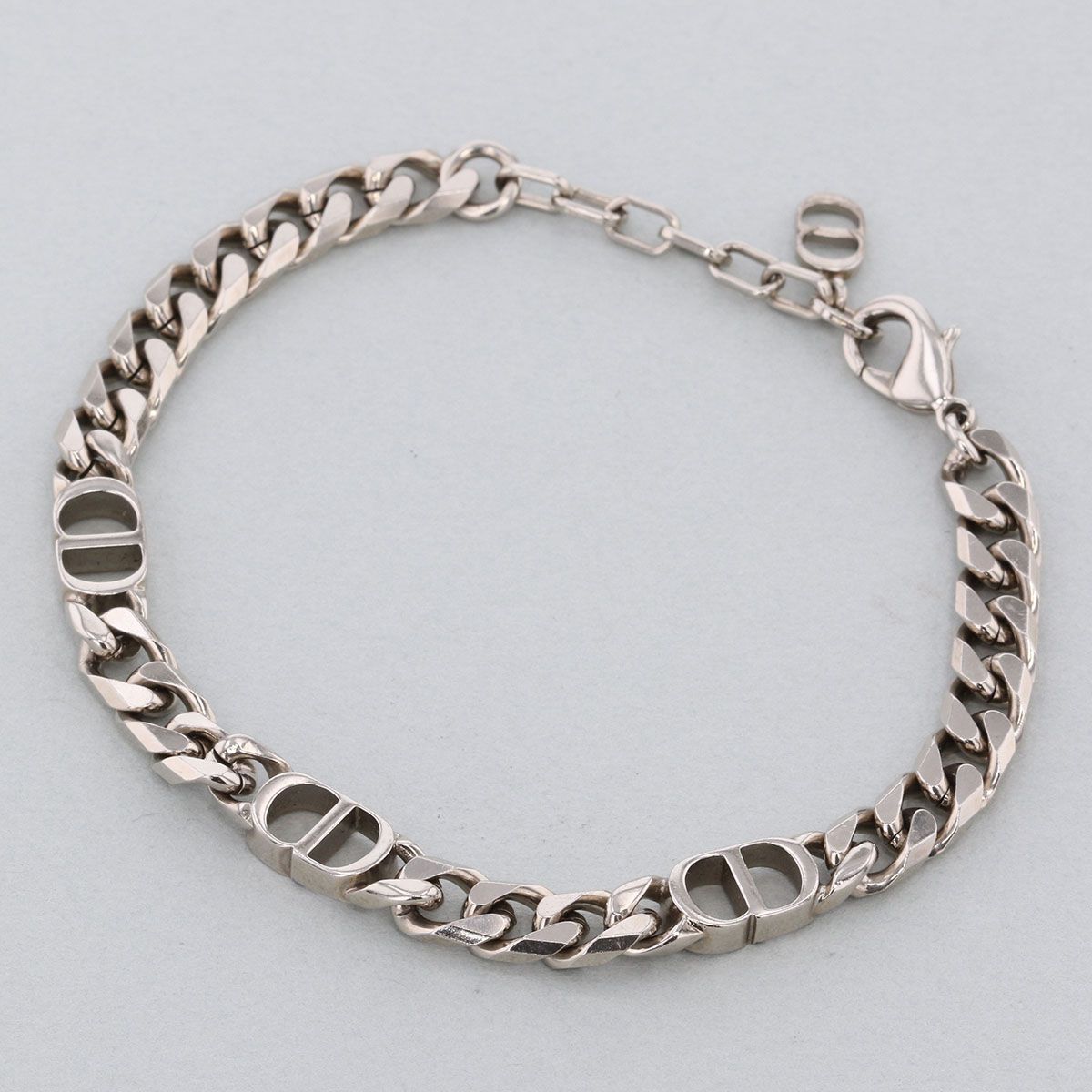 Christian Dior クリスチャンディオール CD ICON チェーンリンク ブレスレット _D 000 メンズ 真鍮 シルバー