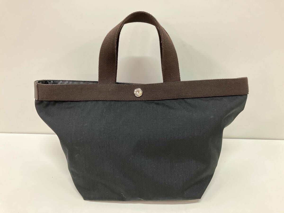 HERVE Chapelier エルベシャプリエ ハンドバッグ 舟形トート 701 C ノワール×モカ ブラック ブラウン