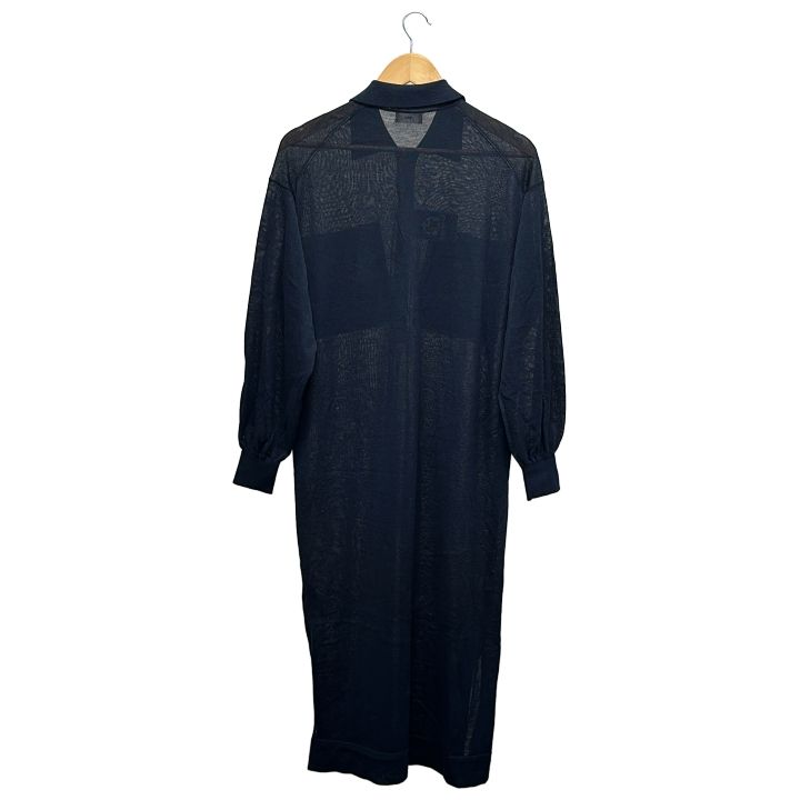 IENA TWシアーポロワンピース レディース ネイビー