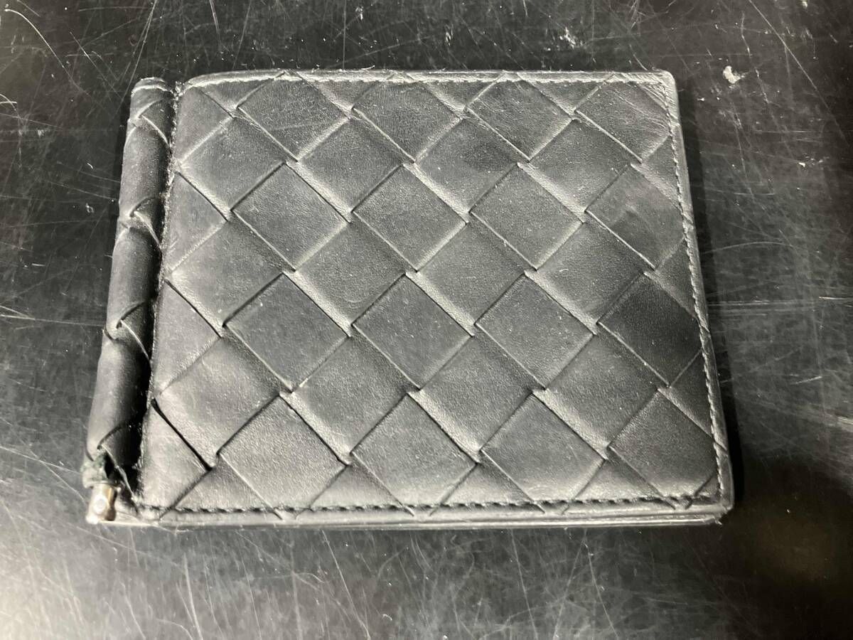 BOTTEGA VENETA Intrecciato Money Clip 財布 ブラック ボッテガヴェネタ
