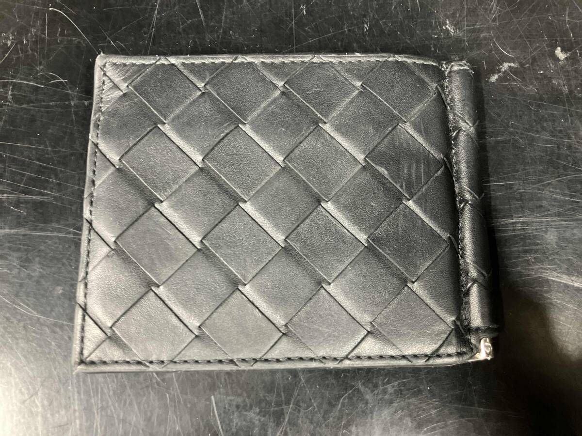 BOTTEGA VENETA Intrecciato Money Clip 財布 ブラック ボッテガヴェネタ