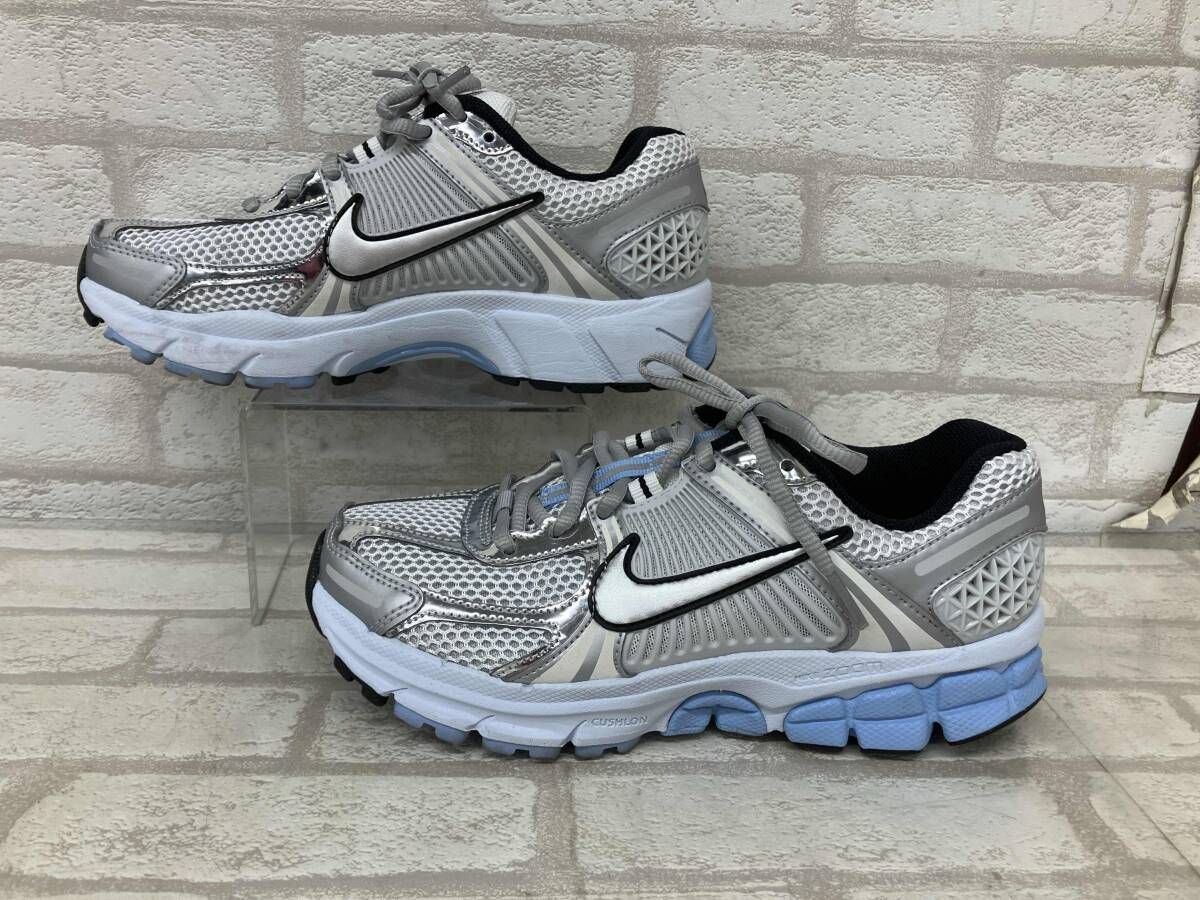 NIKE ZOOM VOMERO 5 HF 1877-100 ナイキズーム ボメロ レディース 23 cm グレー シルバー ブルー スニーカー ローカット メッシュ