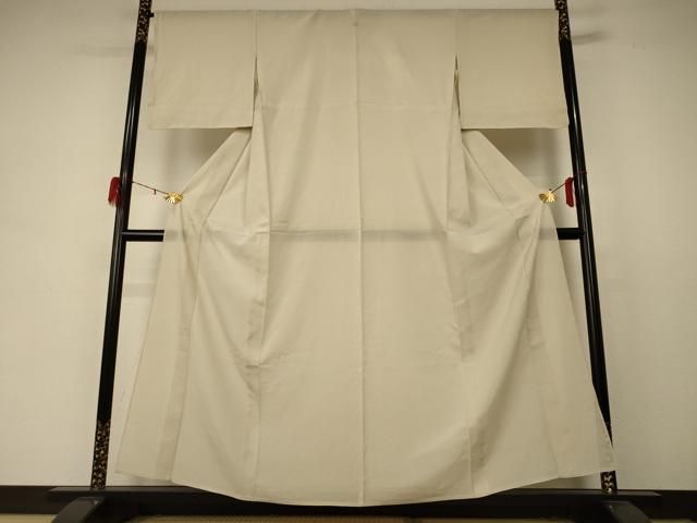 平和屋着物＊夏物 色無地 紗 紬地 枯色 正絹 jd