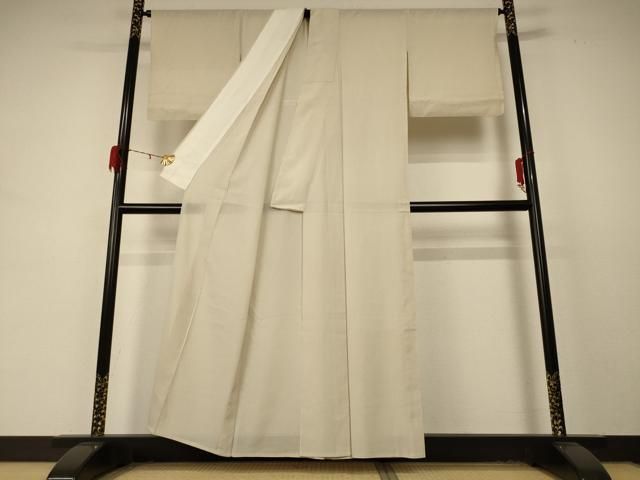 平和屋着物 夏物 色無地 紗 紬地 枯色 正絹 jd