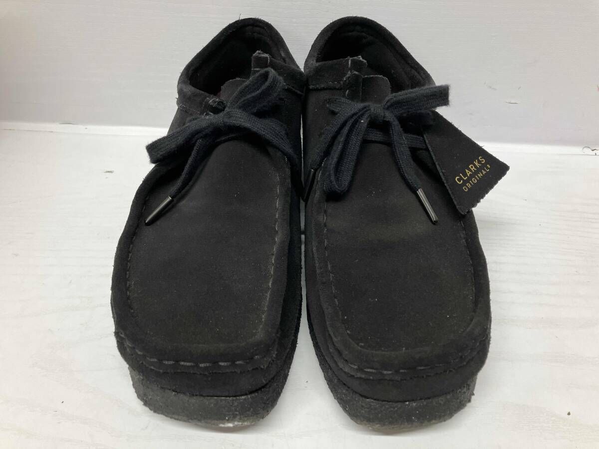 CLARKS クラークス ワラビー レースアップシューズ ドレスシューズ スエード 黒 ブラック BLK サイズUK 8 26 cm相当 通年