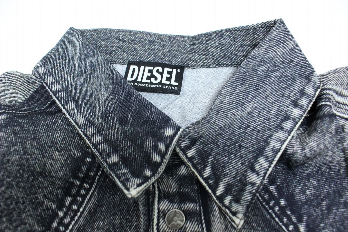 未使用】 DIESEL ディーゼル トロンプルイユ デニム転写シャツ 長袖 48