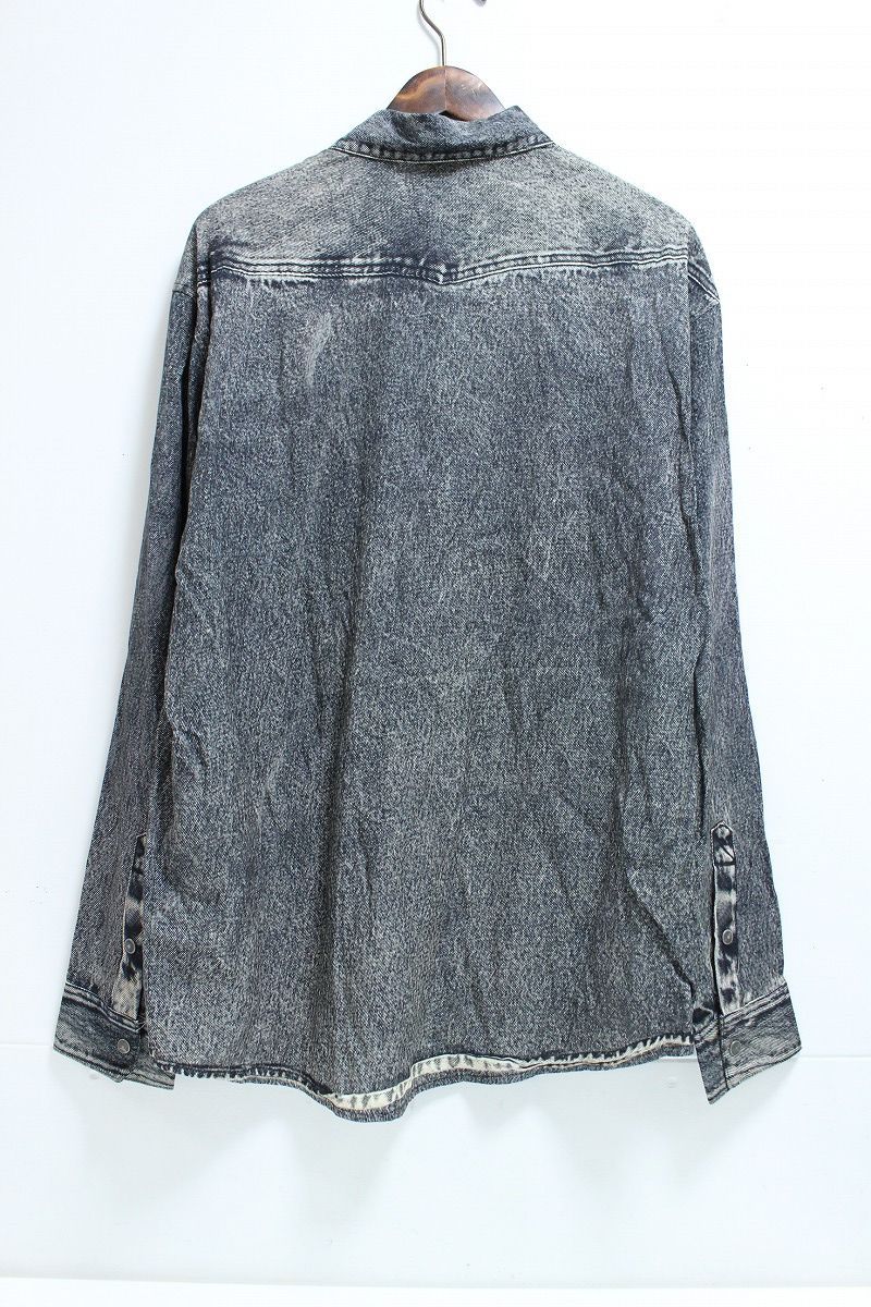 未使用】 DIESEL ディーゼル トロンプルイユ デニム転写シャツ 長袖 48