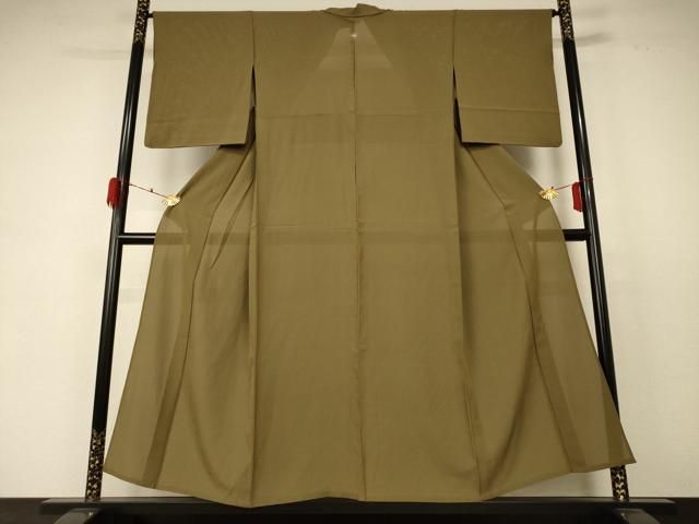 平和屋着物 夏物 色無地 絽 路考茶色 正絹 jd