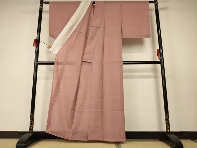 平和屋着物 夏物 色無地 絽 ときがら茶色 正絹 jd