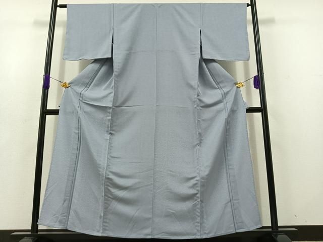 平和屋着物 色無地 単衣 花尽くし地紋 淡藤色 洗える着物 jh