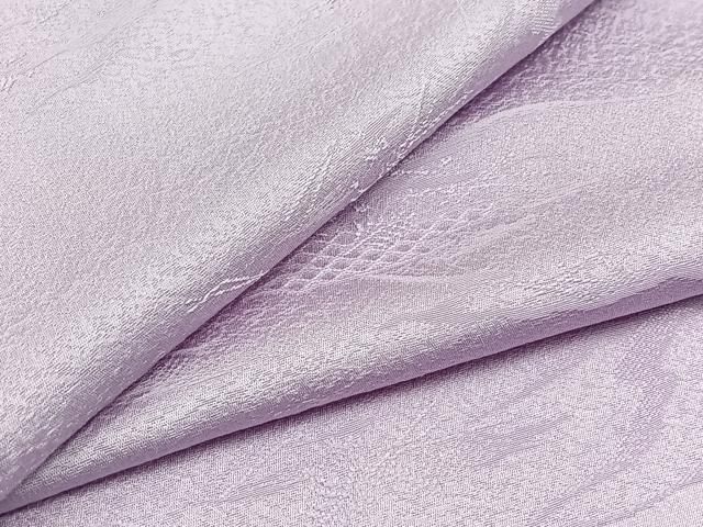 平和屋着物▽上質な色無地 単衣 吹き寄せ吉祥地紋 藤色 正絹 jh