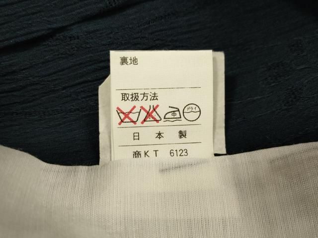  平和屋着物 夏物 色無地 枝花紋紗 百入茶色 洗える着物 jd 色無地 着物