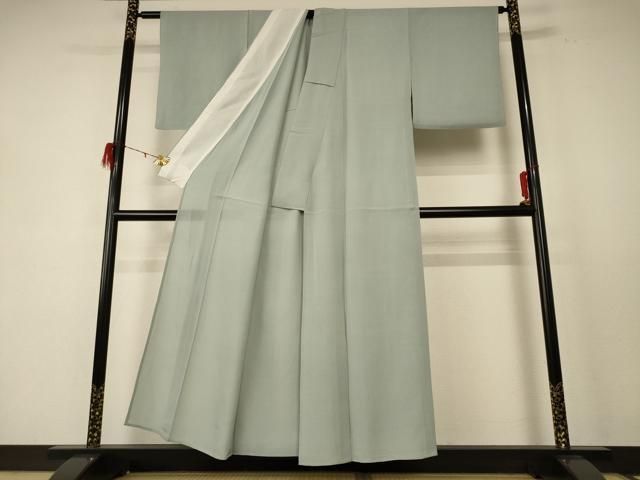 平和屋着物 夏物 色無地 絽 千草鼠色 正絹 jd