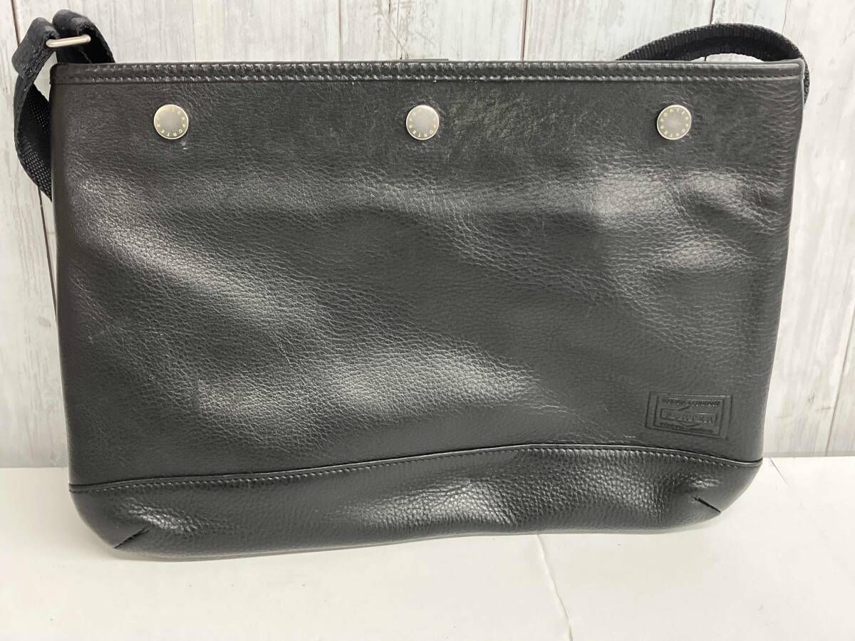 PORTER ショルダーバッグ ポーター レザー ブラック