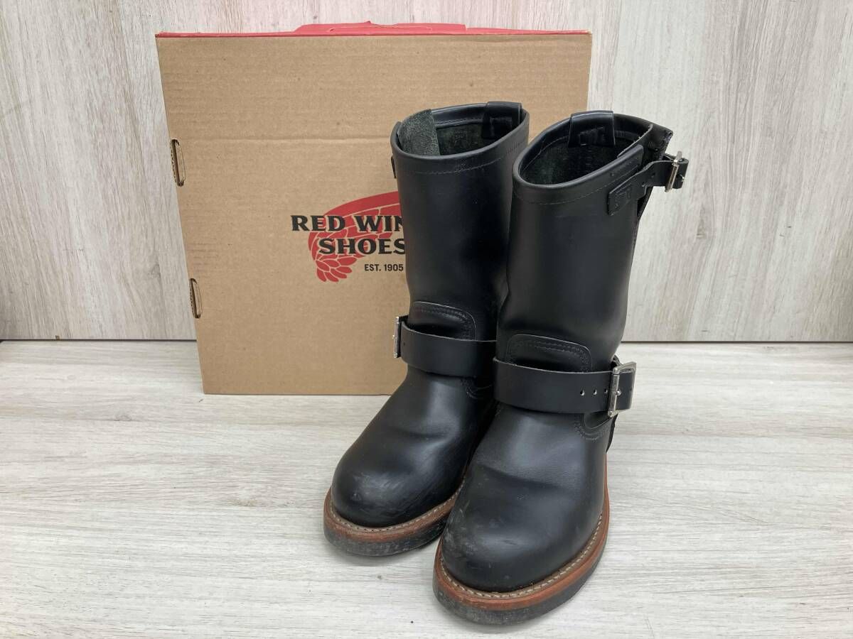 RED WING / エンジニアブーツ/US8/BLK/レザー/D2268 RED WING レッドウィング エンジニアブーツ BLK レザー D2268 サイズ
