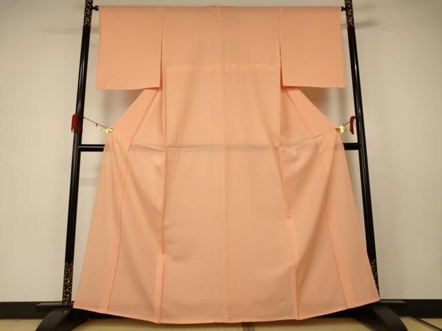 平和屋着物＊夏物 色無地 絽 深支子色 正絹 jd