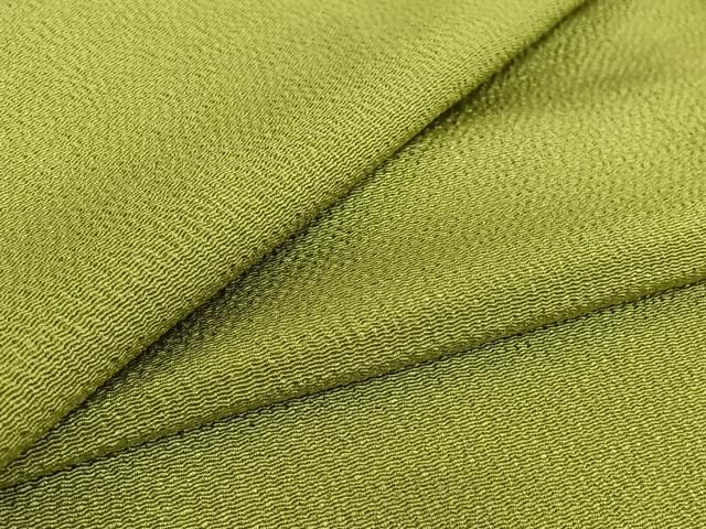 平和屋着物 色無地 単衣 苗色 洗える着物 jh