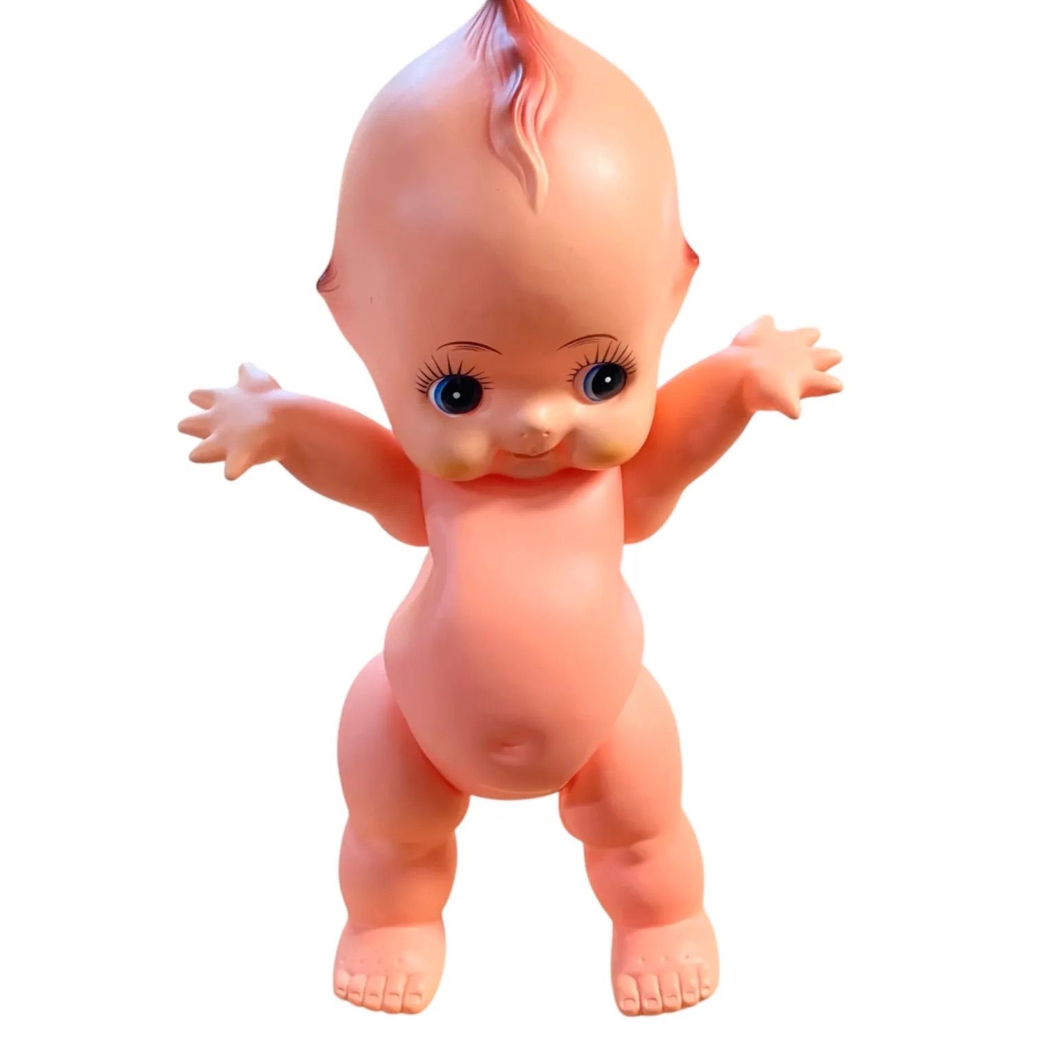 レトロ 特大 キューピー 人形その2 天使の羽付き 緑の羽 高さ約57cm