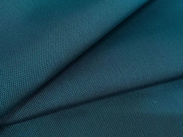 平和屋着物＊夏物 色無地 紗 藍色 正絹 jh