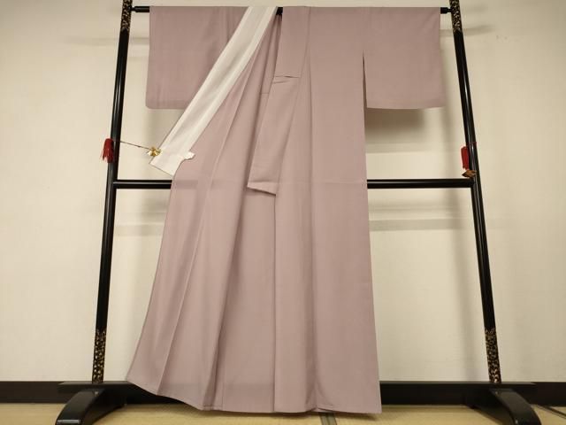 平和屋着物 人間国宝 羽田登喜男監修 夏物 色無地 絽 洗柿色 金彩 さんび謹製 洗える着物 jd