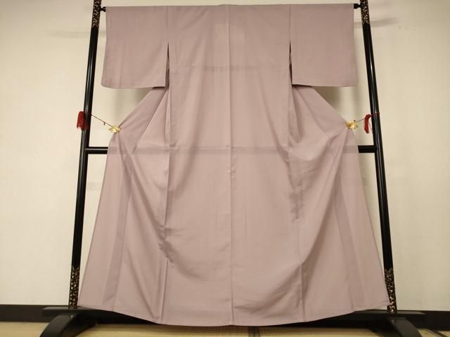 平和屋着物＊人間国宝 羽田登喜男監修 夏物 色無地 絽 洗柿色 金彩 さんび謹製 洗える着物 jd