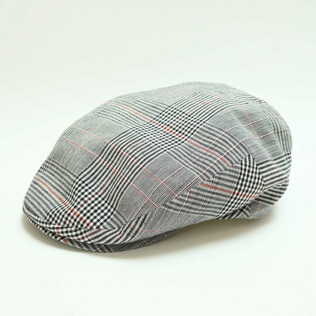 Borsalino ボルサリーノ チェック柄 ウール/リネン ハンチング 帽子
