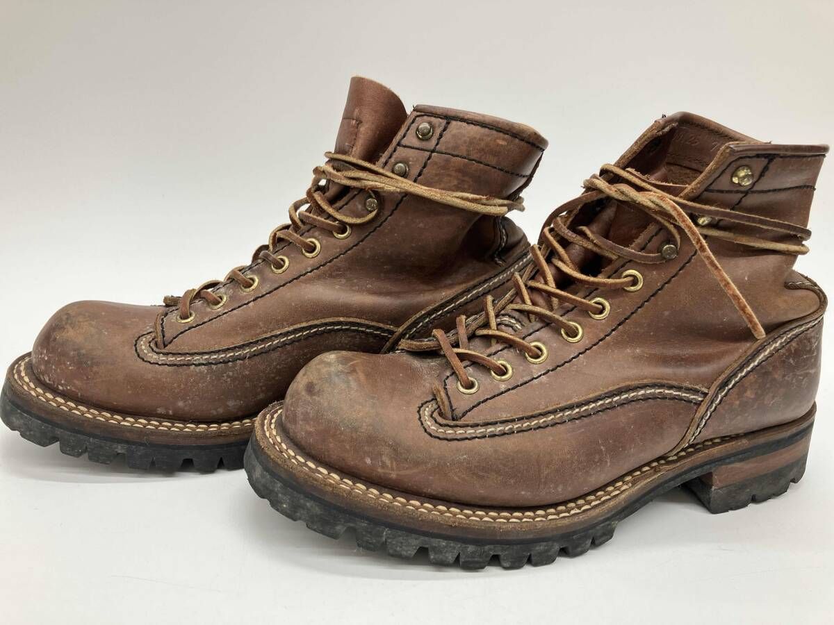 LONE WOLF BOOTS LOGGER LW 00125 ローン ウルフ ブーツ ロガー 7 1|2 ブラウン レザー 箱無し