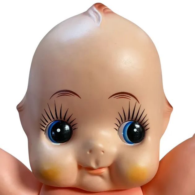 キューピー人形 特大 レトロ 特大 キューピー 人形その2 天使の羽付き 緑の羽 高さ約57cm