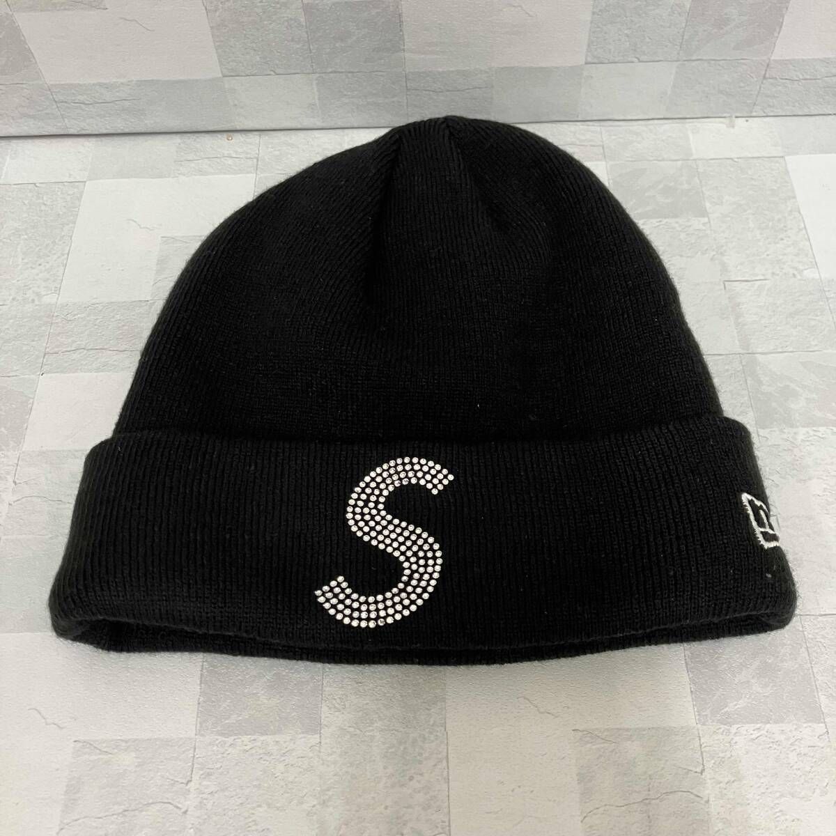 Supreme × ERA シュプリーム ニューエラ ニット帽 SWAROVSKI ブラック