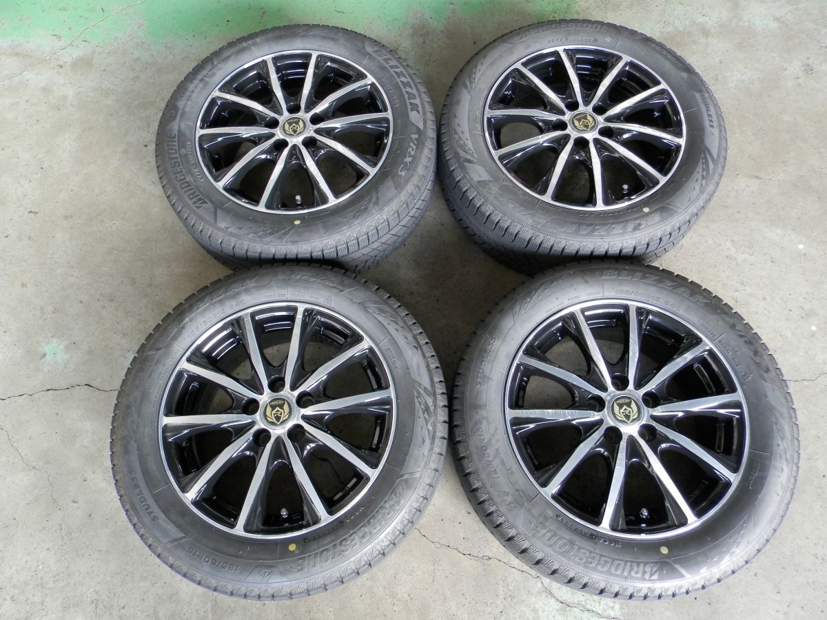 トヨタ 170 シエンタ RIZLEY 15インチ 社外アルミホイール付スタッドレスタイヤ 4本SET 185 60 R 15 NHP G 6 0 J 43 5 H 100