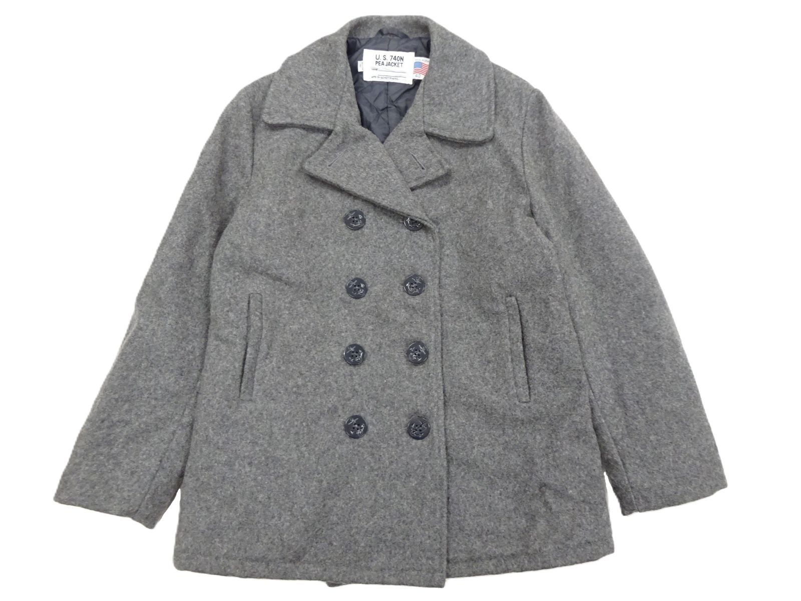USA製 Schott ショット ピーコート AT740 メルトン グレー メンズ 40