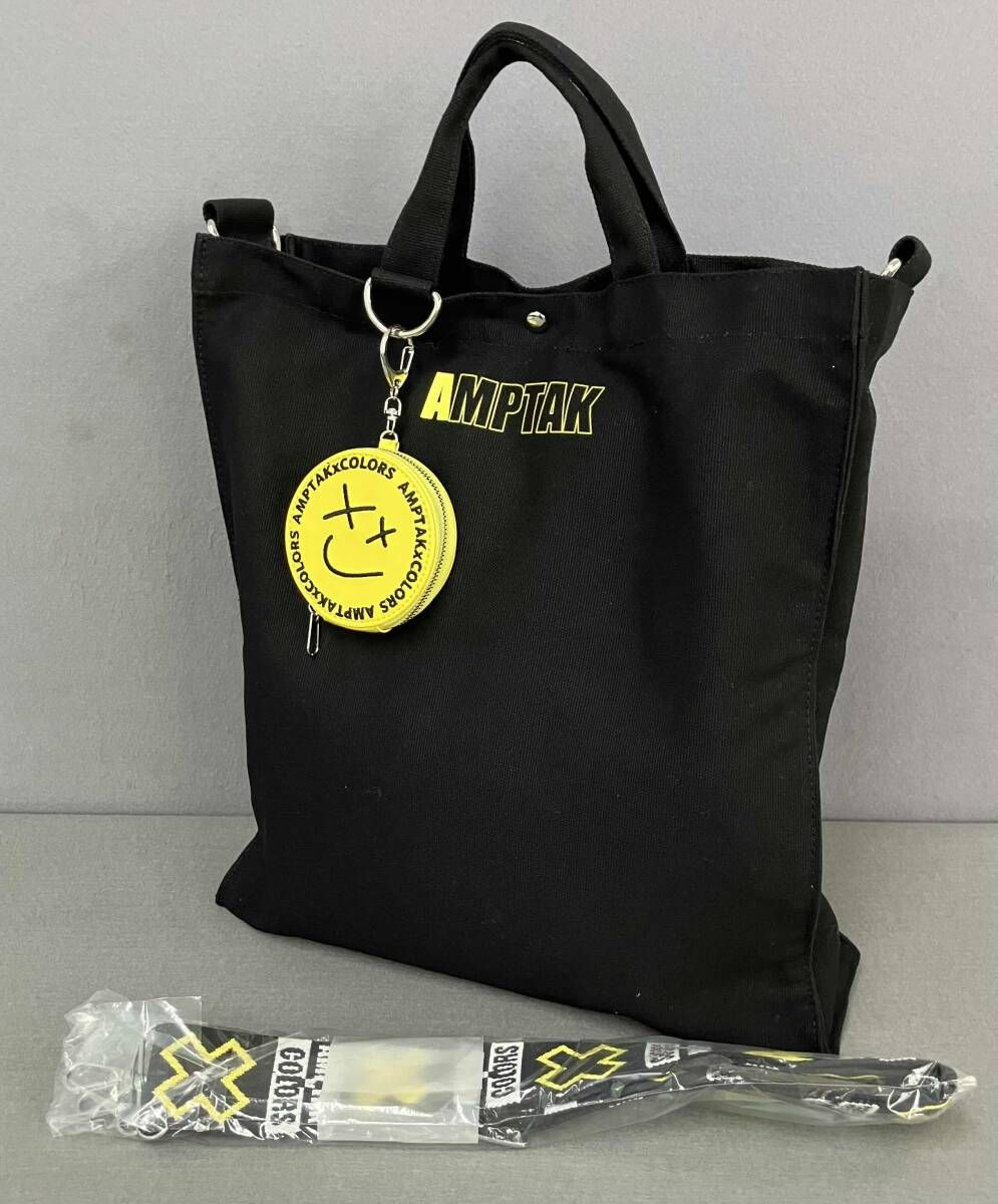 AMPTAKxCOLORSアンプタックカラーズ ポーチ付 ショルダートートバック