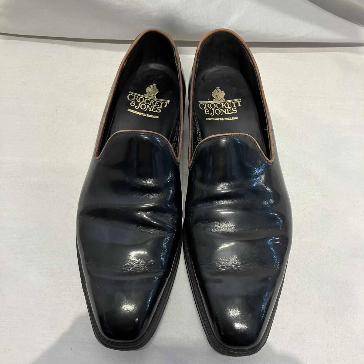 CROCKETT & JONES スリッポン エナメル size 6 1/2 ブラック