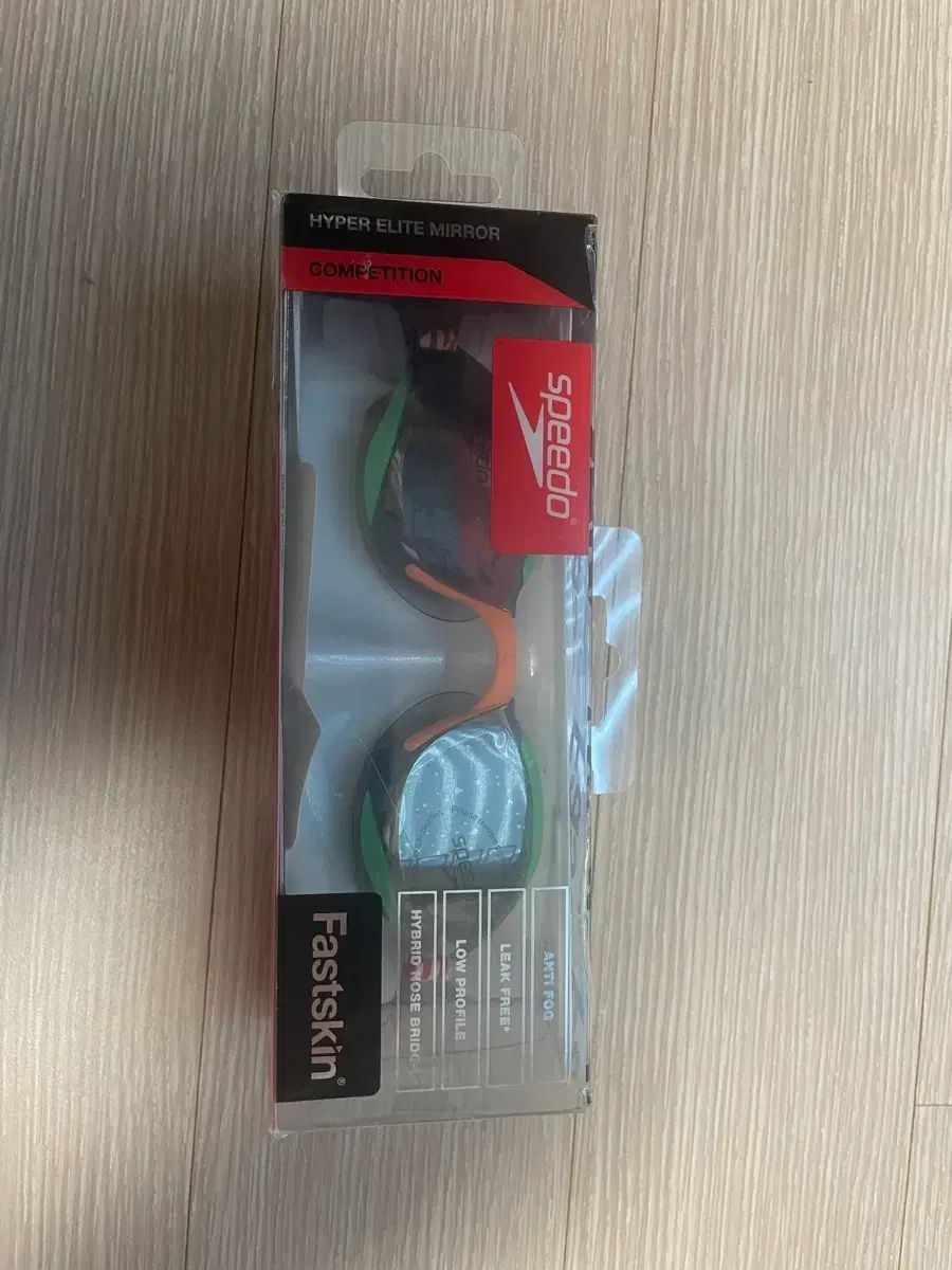 SPEEDO スピード ファストスキン 鏡 スイムゴーグル オレンジ グリーン