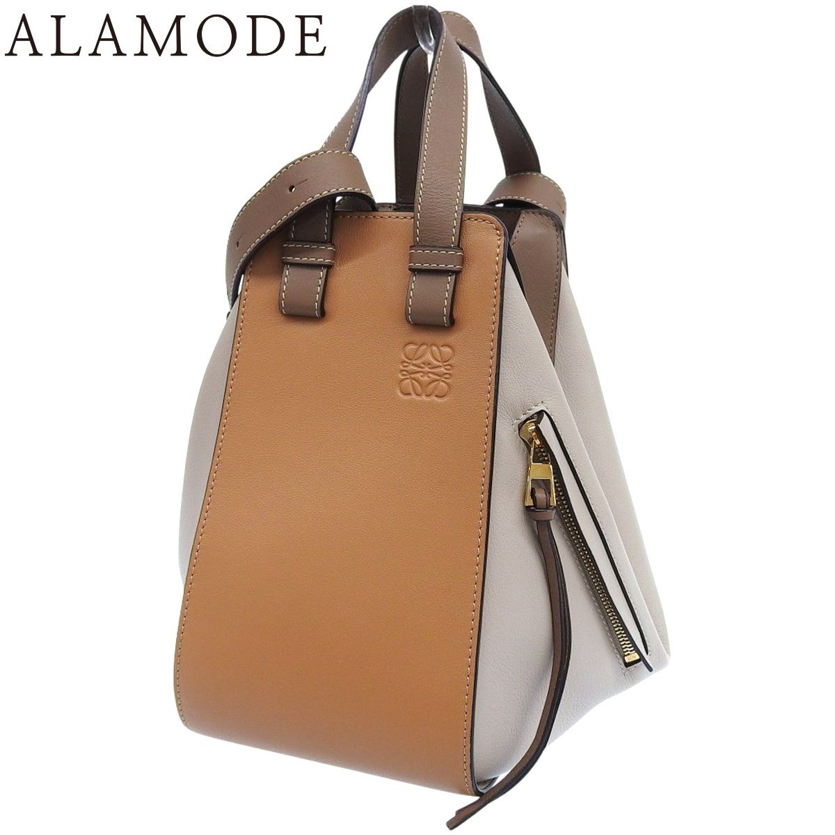 LOEWE ロエベ Hammock ハンモック スモールバッグ ハンドバッグ カーフ DUNE デューン WARM DESERT ウォームデザート キャメル茶 グレージュ ベージュ 326 30 KS 35 アラモード