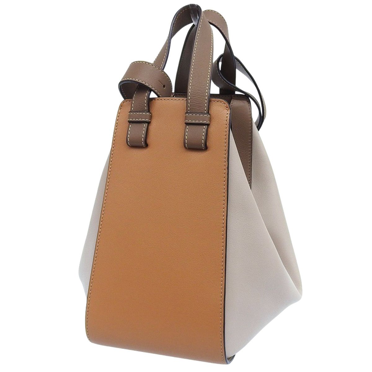 LOEWE ロエベ Hammock ハンモック スモールバッグ ハンドバッグ カーフ DUNE デューン WARM DESERT ウォームデザート キャメル茶 グレージュ ベージュ 326.30 KS 35 アラモード