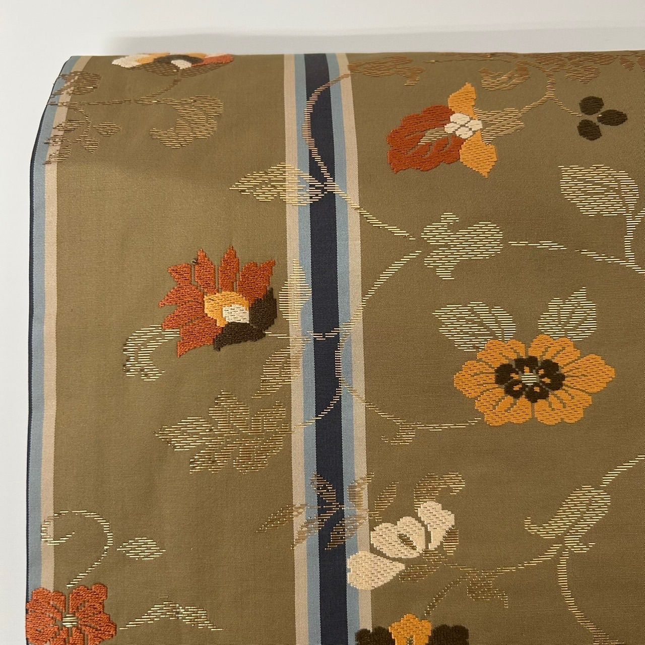 名古屋帯 正絹 金糸織り込み 美しい花唐草文 九寸MA-1575 - メルカリ