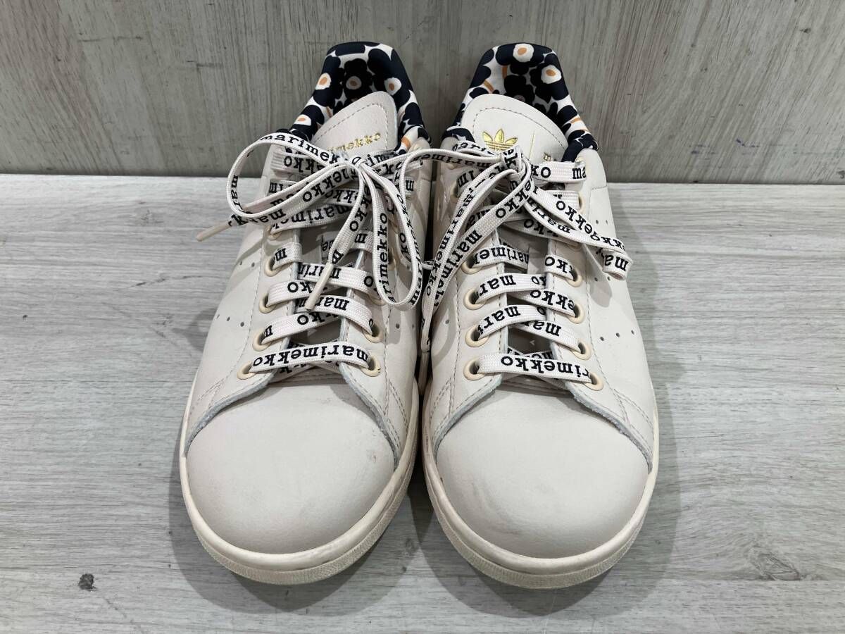 通年 adidas アディダス STAN SMITH marcmekko スタンスミス マリメッコ コラボ GX 8847 23.5 ベージュ