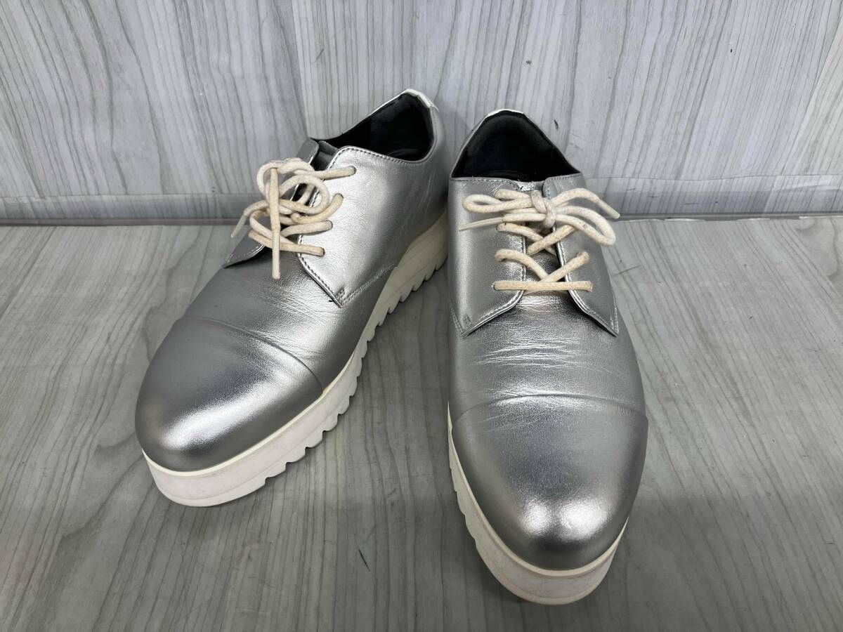 Onitsuka Tiger オニツカタイガー スニーカー 厚底シューズ レースアップシューズ シルバー レディース 22.5 cm