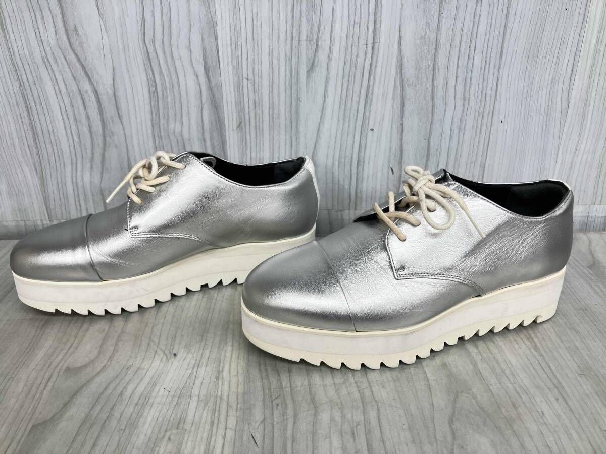 Onitsuka Tiger オニツカタイガー スニーカー 厚底シューズ レースアップシューズ シルバー レディース 22.5 cm