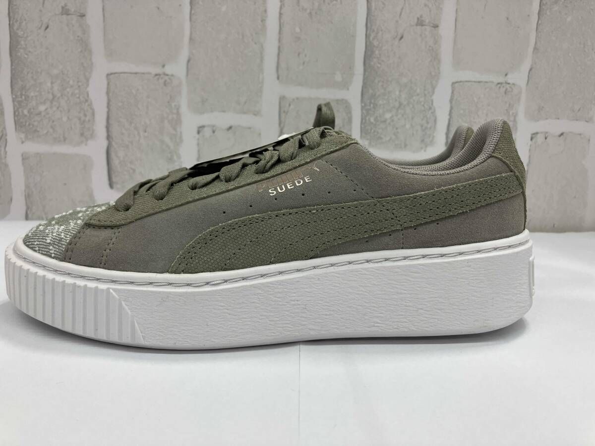 PUMA スニーカー グレー スウェードプラットフォーム ぺベル 365464 02 22.5 cm