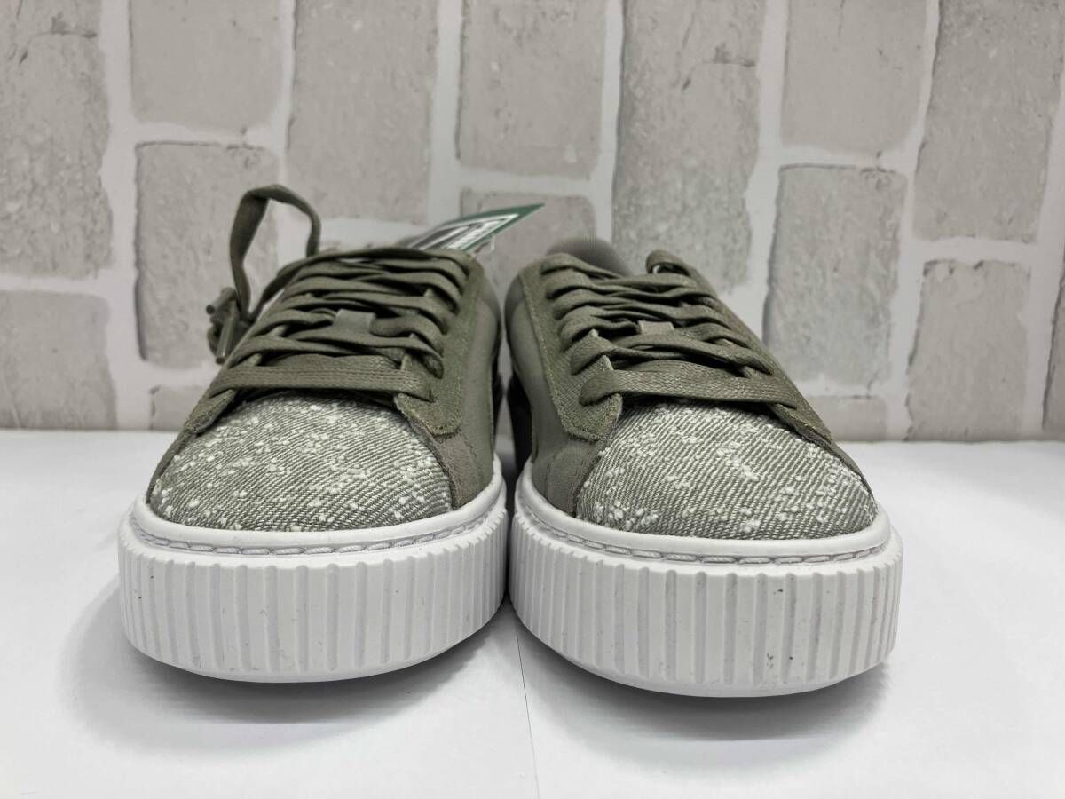 PUMA スニーカー グレー スウェードプラットフォーム ぺベル 365464 02 22.5 cm