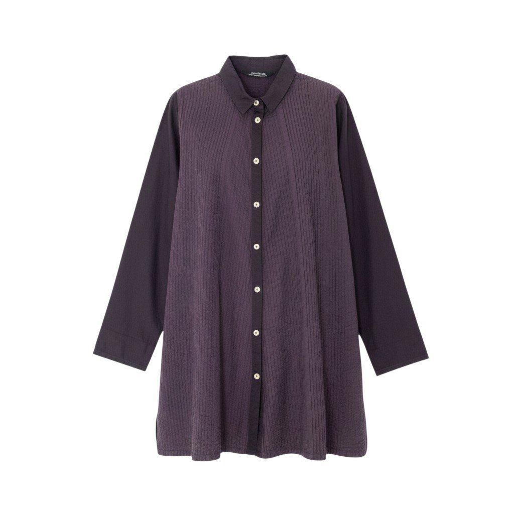 61 k 28 ヤッコマリカルド ピンタック ロングワンピース ロングスリーブ 薄手 レディース 女性用 2 パープル系 コットン100％u 02 t