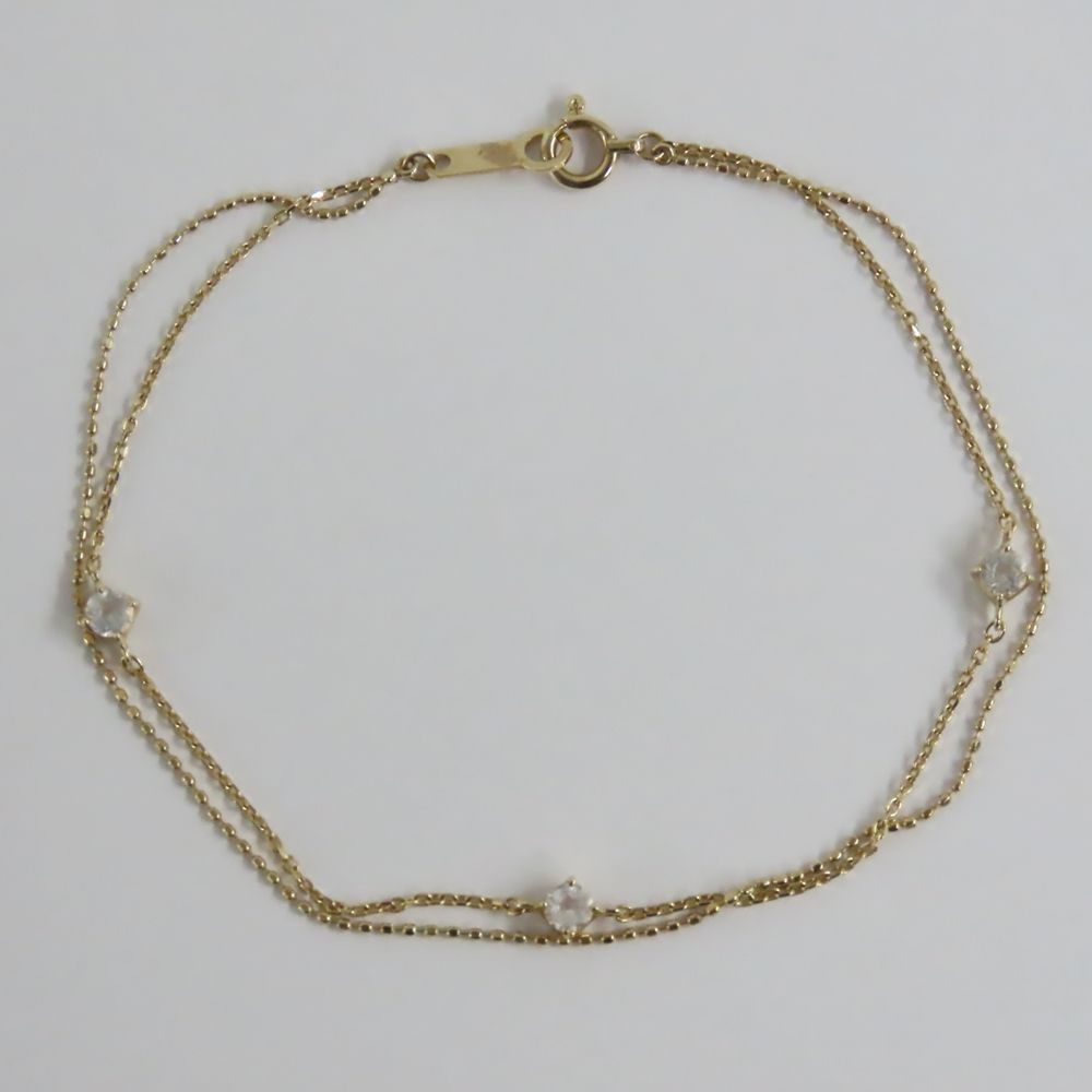 Ts 803591 ヨンドシー K 10 ブレスレット キュービックジルコニア 1 2 g レディース 4℃