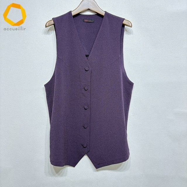 anc 詩仙堂 ヒトシタムラ ベスト ジレ 紫 ちりめん レディース [975474