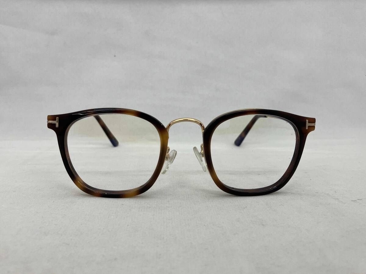 TOMFORD ﾄﾑﾌｫｰﾄﾞ ﾒｶﾞﾈ TF 5568 K 002 セルフレーム フルリム ブラウン × ゴールド