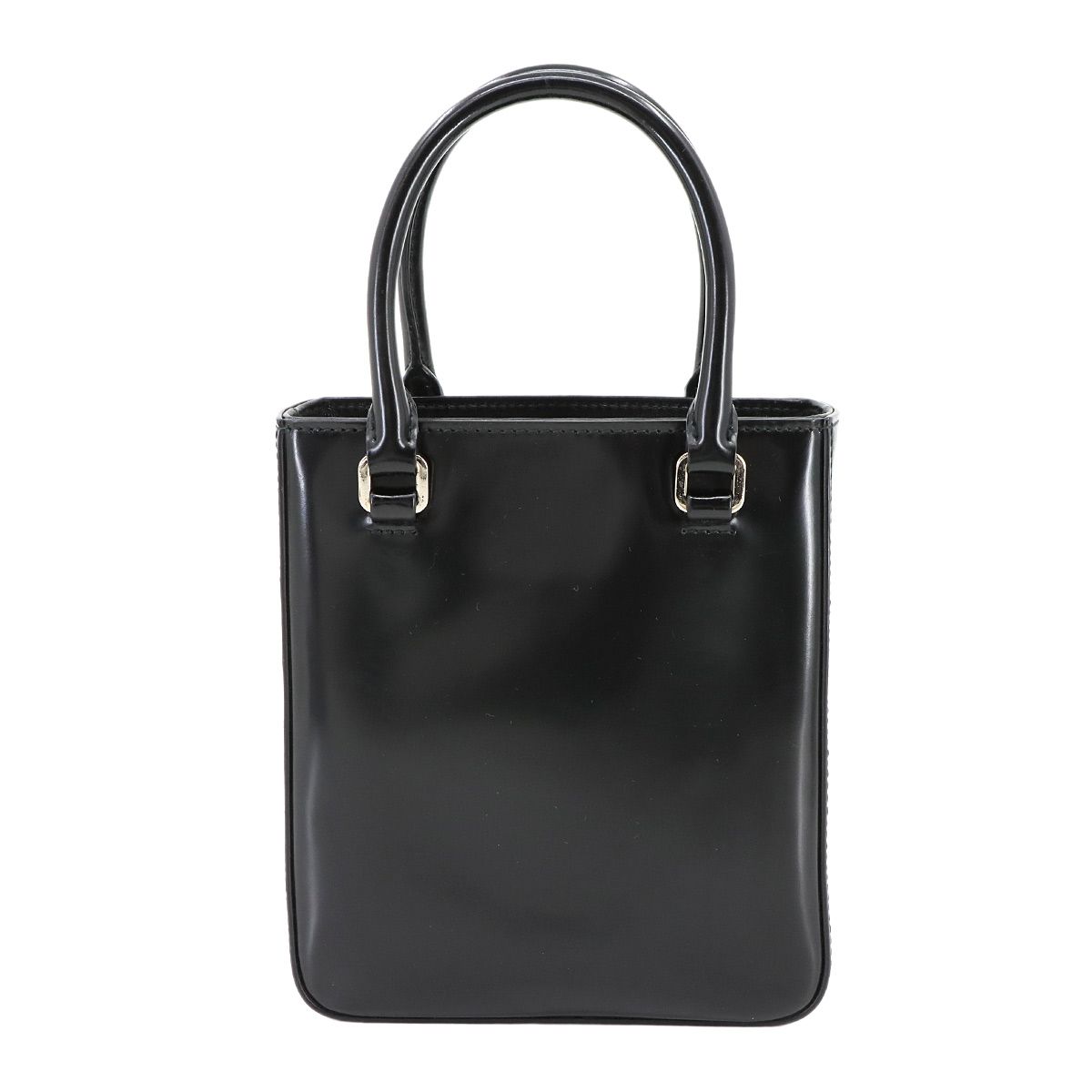 プラダ PRADA 2 way ハンド ショルダー バッグ レザー ブラック 1 BA 331 シルバー 金具 Hand Shoulder Bag