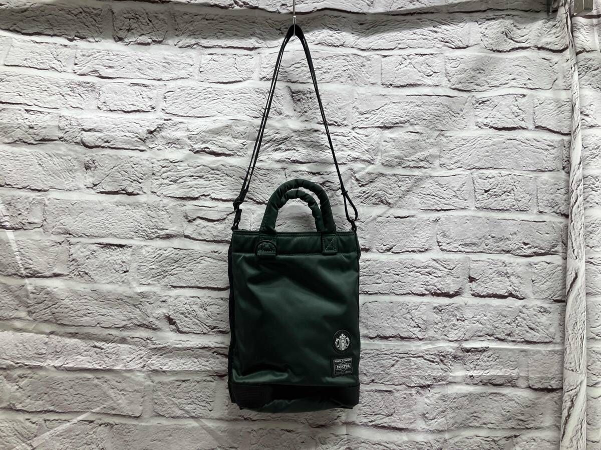 PORTER × STARBUCKS ショルダーバッグ グリーン