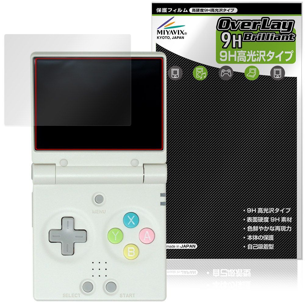 Miyoo Mini Flip ポータブルゲーム機 保護フィルム OverLay 9H