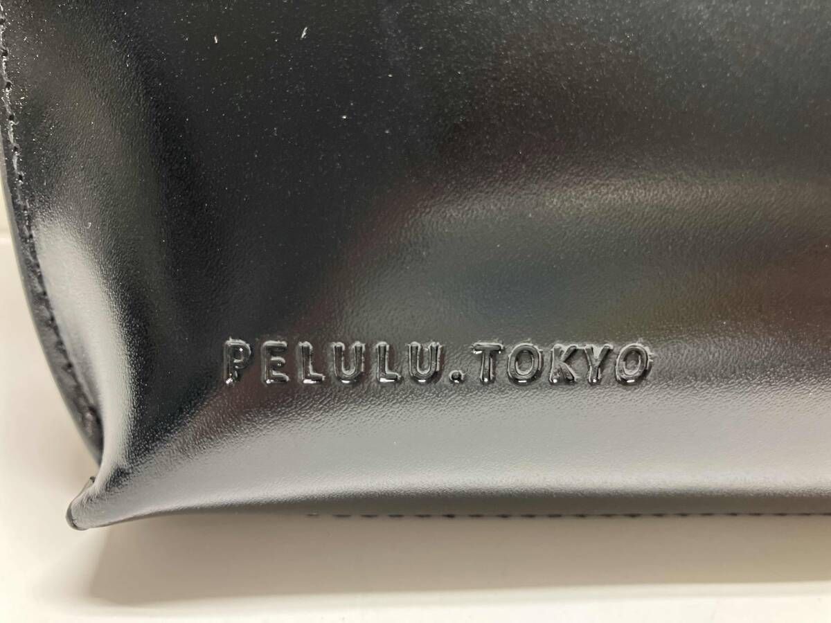PELULU.TOKYO ペルル トウキョウ フラットミニマルレザーバッグ | ブラック